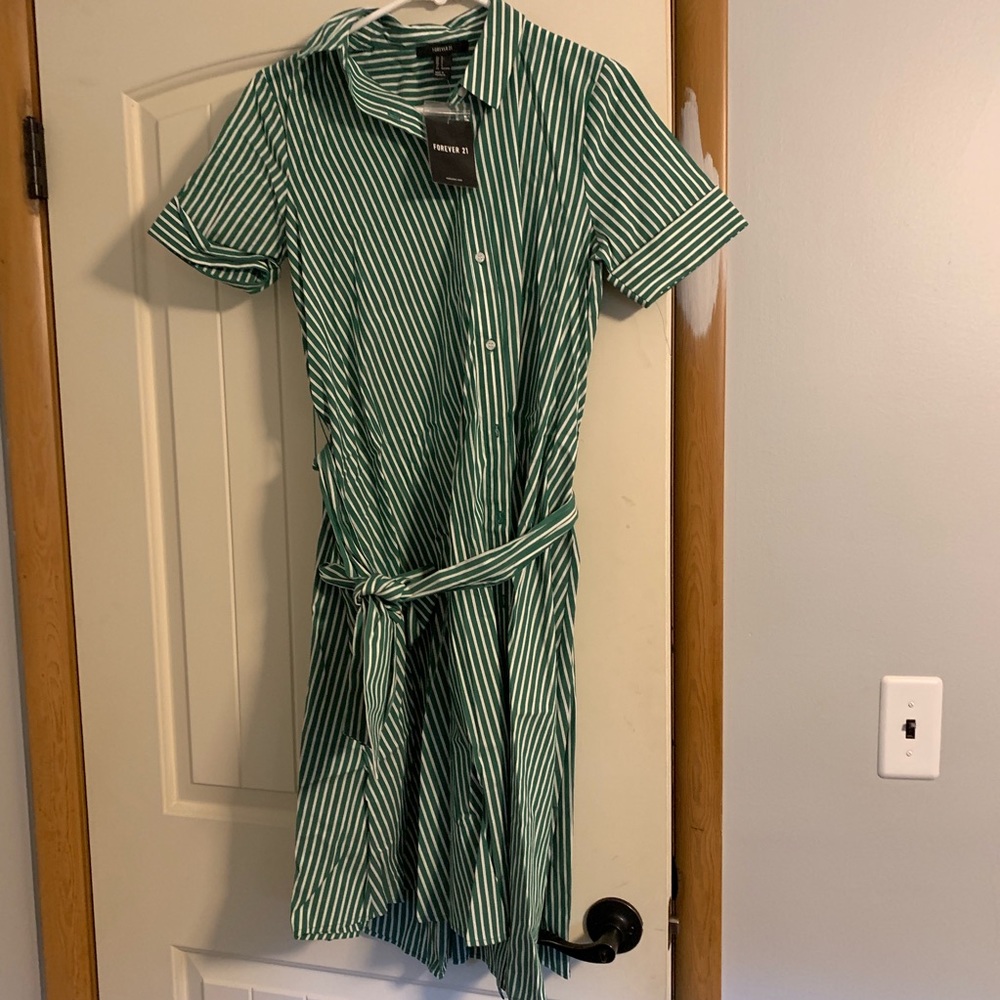 Striped shirt dress